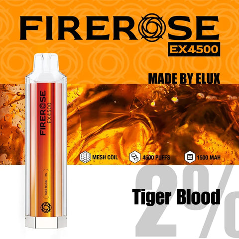 Elux Firerose EX4500 Disposable Vape Pod - Box of 10