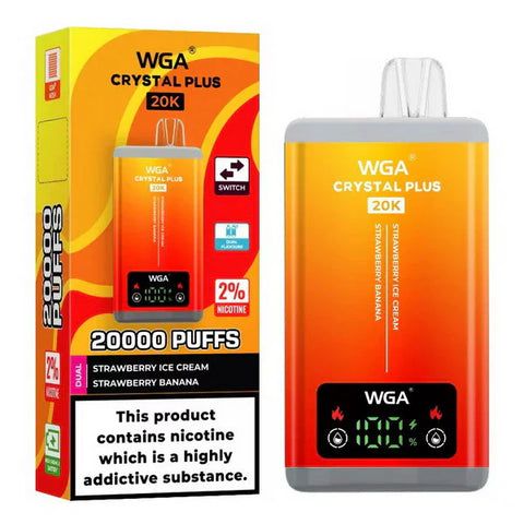 WGA Crystal Plus 20000 Puffs Dual Flavours-  Box of 10