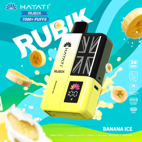 Hayati Rubik 7000+ Puffs Disposable Vape Kit Box of 5