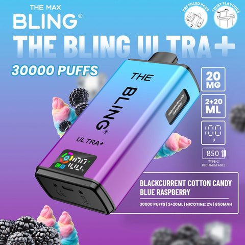The Bling Ultra Plus 30k Puffs Prefilled Pod Vape - Box Of 5