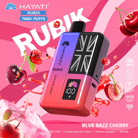 Hayati Rubik 7000+ Puffs Disposable Vape Kit Box of 5