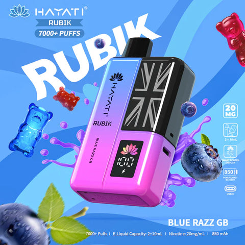 Hayati Rubik 7000+ Puffs Disposable Vape Kit Box of 5