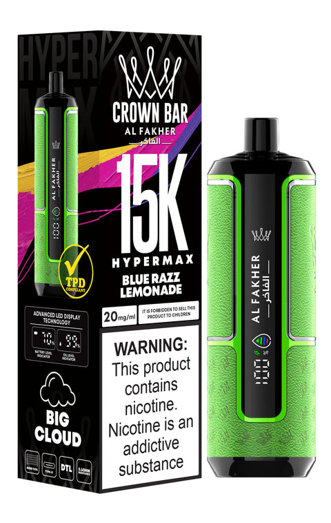 Al Fakher Crown Bar 15000 Hypermax Vape Kit Rechargeable