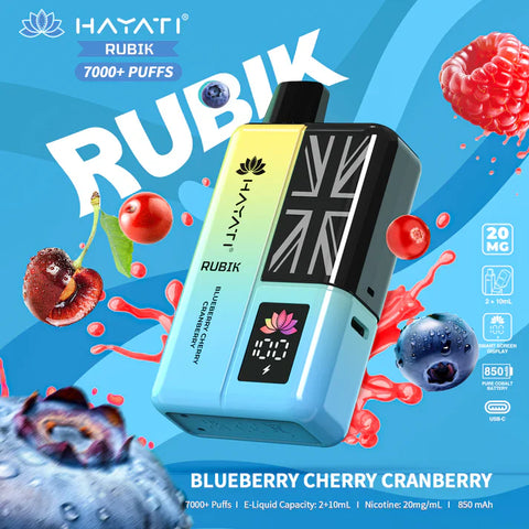 Hayati Rubik 7000+ Puffs Disposable Vape Kit Box of 5