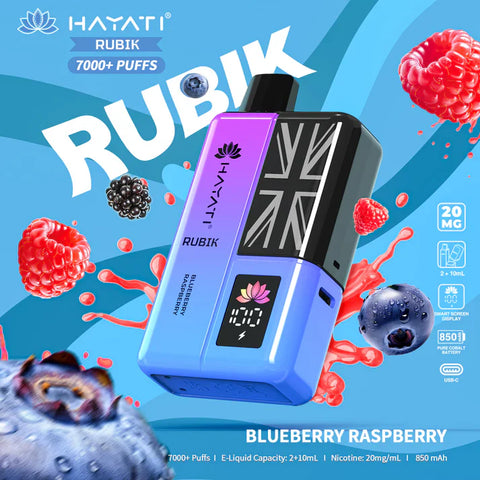 Hayati Rubik 7000+ Puffs Disposable Vape Kit Box of 5