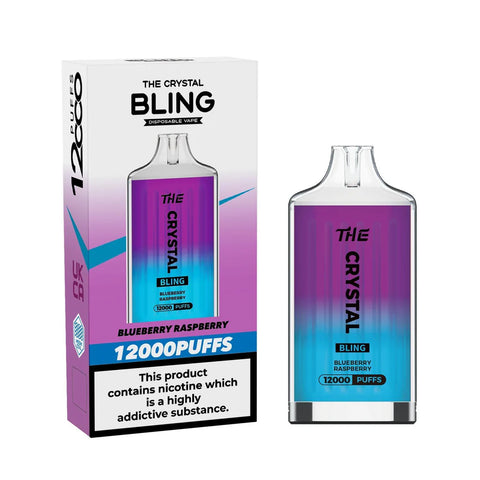 The Crystal Bling 12000 Disposable Vape Puff Pod Box of 5