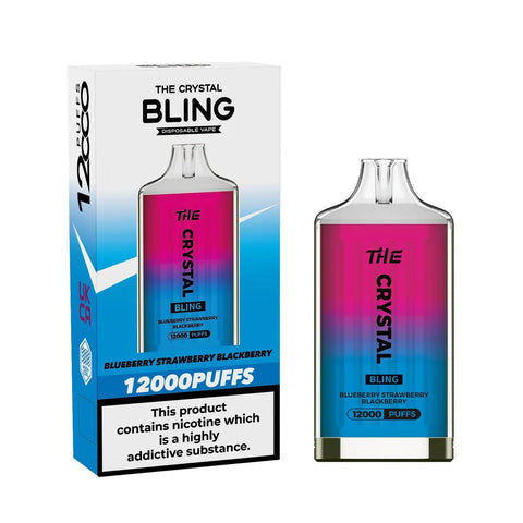The Crystal Bling 12000 Disposable Vape Puff Pod Box of 5