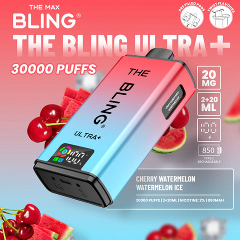The Bling Ultra Plus 30k Puffs Prefilled Pod Vape - Box Of 5
