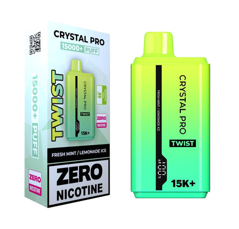 Zero Nicotine Crystal Pro Twist 15000 Puffs Disposable Vape