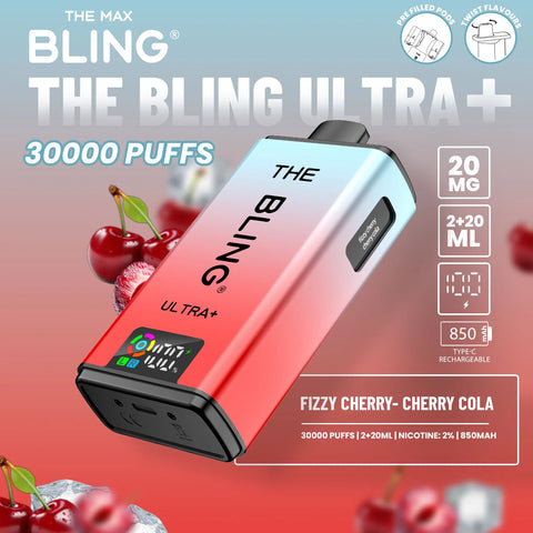 The Bling Ultra Plus 30k Puffs Prefilled Pod Vape - Box Of 5