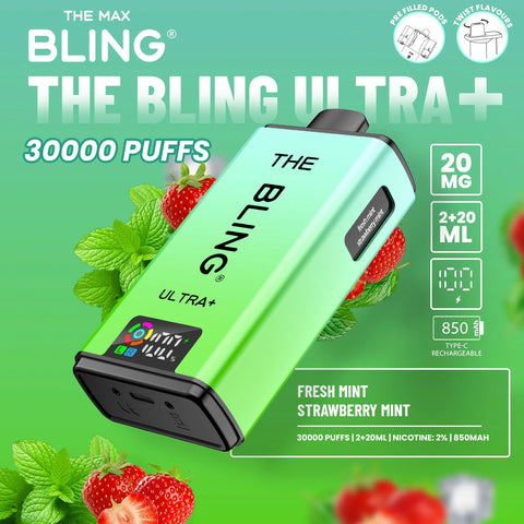 The Bling Ultra Plus 30k Puffs Prefilled Pod Vape - Box Of 5