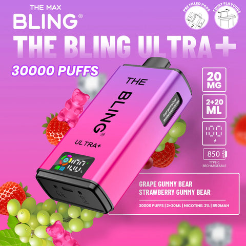 The Bling Ultra Plus 30k Puffs Prefilled Pod Vape - Box Of 5