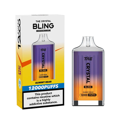 The Crystal Bling 12000 Disposable Vape Puff Pod Box of 5