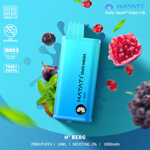 Hayati Duo Mesh 7000 Puffs Disposable Vape Bar Pod Kit