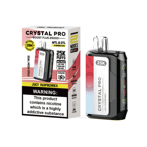 Crystal Pro Boost Plus 25000 - 2-in-1 Vape Device