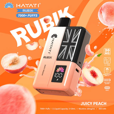 Hayati Rubik 7000+ Puffs Disposable Vape Kit Box of 5