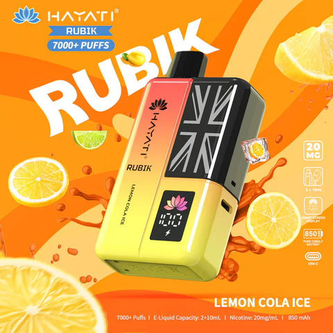 Hayati Rubik 7000+ Puffs Disposable Vape Kit Box of 5