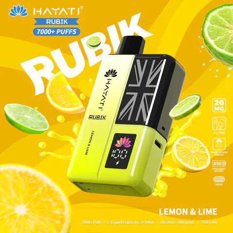 Hayati Rubik 7000+ Puffs Disposable Vape Kit Box of 5