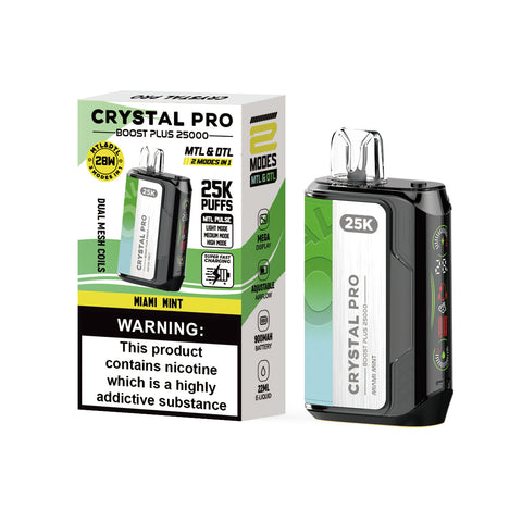 Crystal Pro Boost Plus 25000 - 2-in-1 Vape Device