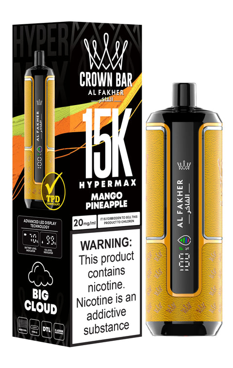 Al Fakher Crown Bar 15000 Hypermax Vape Kit Rechargeable