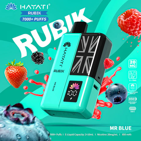 Hayati Rubik 7000+ Puffs Disposable Vape Kit Box of 5