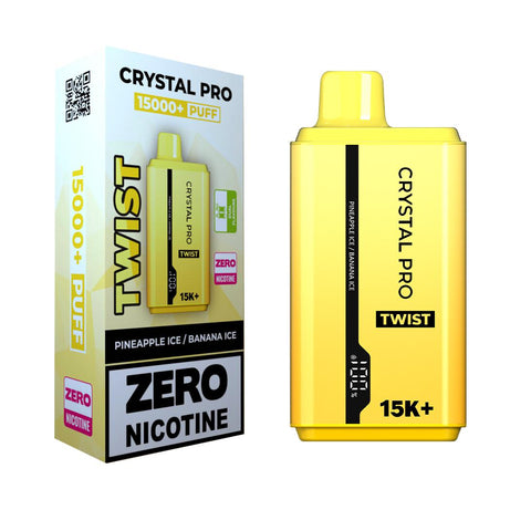 Zero Nicotine Crystal Pro Twist 15000 Puffs Disposable Vape