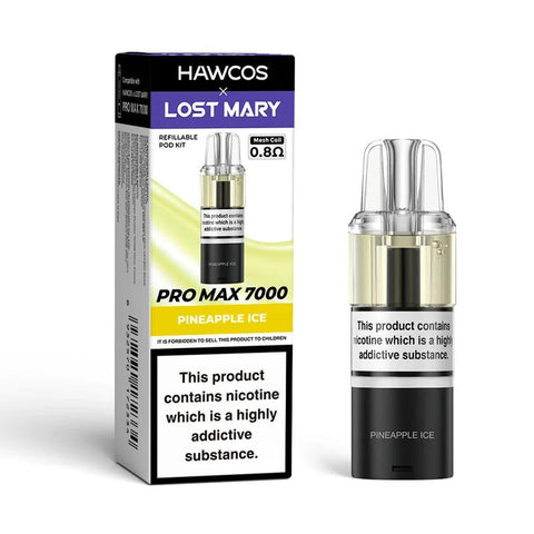 Hawcos x Lost Mary Pro Max 7000 Prefilled Pod + Refill Container - Box Of 5