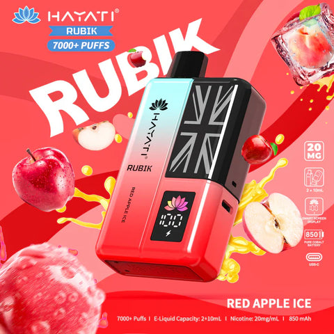 Hayati Rubik 7000+ Puffs Disposable Vape Kit Box of 5