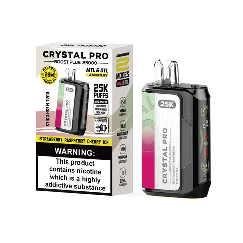 Crystal Pro Boost Plus 25000 - 2-in-1 Vape Device