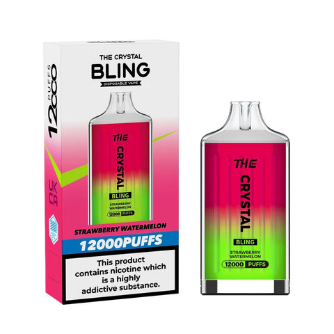 The Crystal Bling 12000 Disposable Vape Puff Pod Box of 5