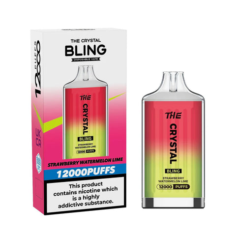 The Crystal Bling 12000 Disposable Vape Puff Pod Box of 5