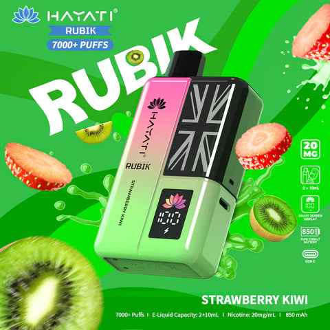 Hayati Rubik 7000+ Puffs Disposable Vape Kit Box of 5