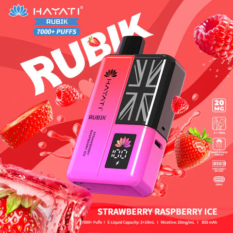 Hayati Rubik 7000+ Puffs Disposable Vape Kit Box of 5