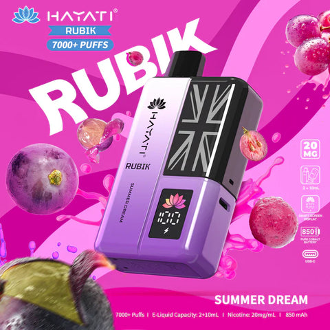 Hayati Rubik 7000+ Puffs Disposable Vape Kit Box of 5