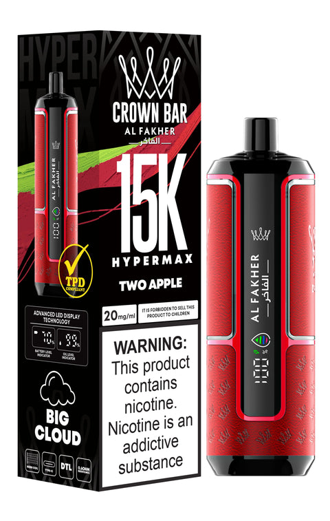 Al Fakher Crown Bar 15000 Hypermax Vape Kit Rechargeable