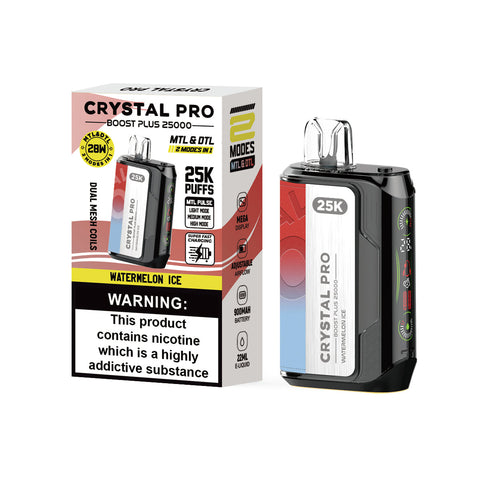 Crystal Pro Boost Plus 25000 - 2-in-1 Vape Device