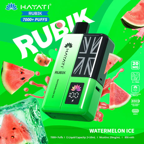 Hayati Rubik 7000+ Puffs Disposable Vape Kit Box of 5