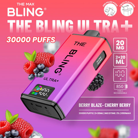 The Bling Ultra Plus 30k Puffs Prefilled Pod Vape - Box Of 5