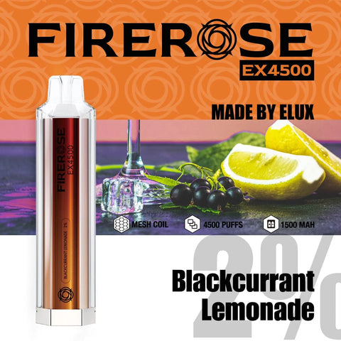 Elux Firerose EX4500 Disposable Vape Pod Device - 20mg Nicotine