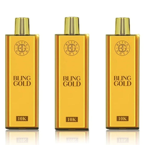 Gold Bling 10000 Disposable Vape Puff Pod Bar Box of 10