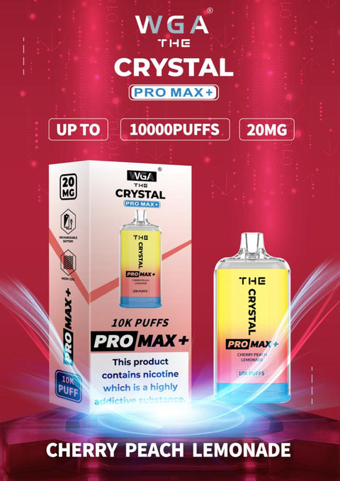 WGA The Crystal Pro Max + 10000 Puffs Disposable Vape Box of 10