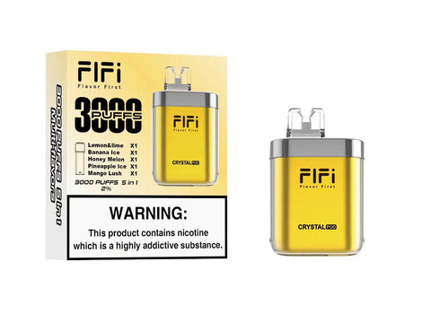 FiFi Crystal Pod 5 In 1 3000 Puffs Disposable Vape Pod - Box Of 5