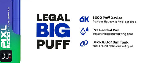 PIXL 6000 Big Puff Disposable Vape