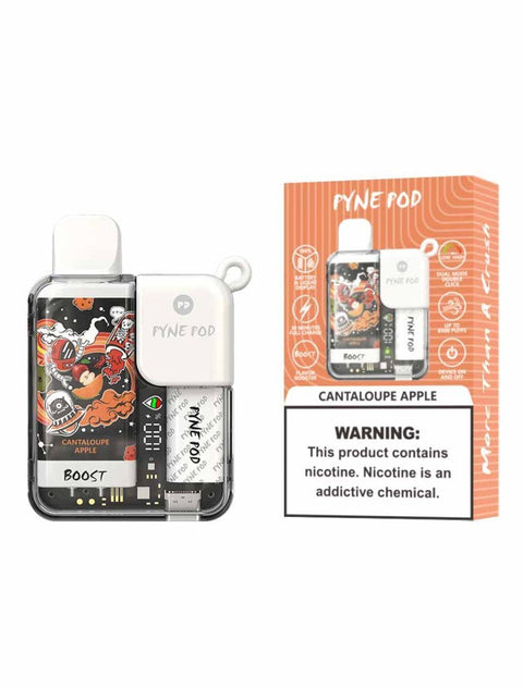 Pyne Pod Boost 8500 Puffs Disposable Vape Box of 5-Cantaloupe Apple-vapeukwholesale