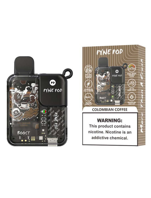 Pyne Pod Boost 8500 Puffs Disposable Vape Box of 5-Colombian Coffee-vapeukwholesale