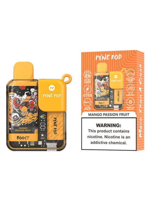 Pyne Pod Boost 8500 Puffs Disposable Vape Box of 5-Mango Passion Fruit-vapeukwholesale