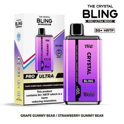 The Crystal Bling Pro Ultra 18000 Disposable Vape Box of 5 - Vape & Candy Wholesale