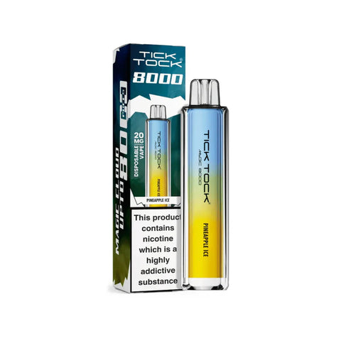 Tick Tock Magic 8000 Rechargeable Vape TPD Compliant - Box of 5