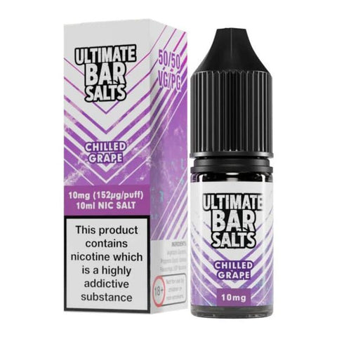 Ultimate Bar Salt 10ml E-liquids Nic Salts - Box of 10 - Chilled Grape -Vape Area UK