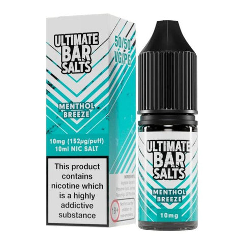 Ultimate Bar Salt 10ml E-liquids Nic Salts - Box of 10 - Menthol Breeze -Vape Area UK